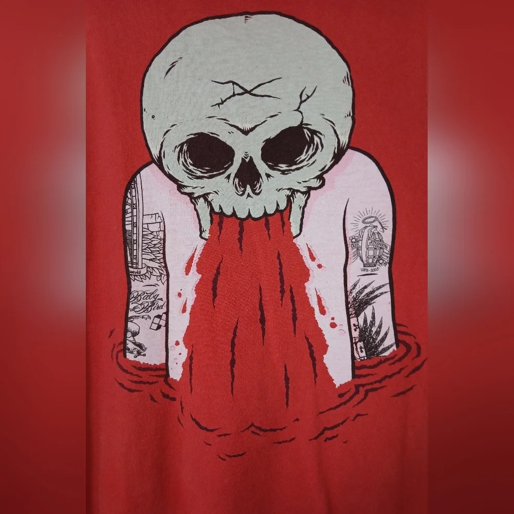 Volcom Skull Art T-shirt Mens XL Streetwear Skater Punk 90's - Picture 2 of 4